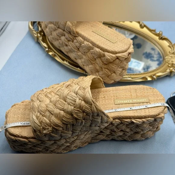 🆕 LOEFFLER RANDALL 🧿 NWOB Aaron Natural Braided Platform Straw Mule, Sz 9 - Picture 15 of 15